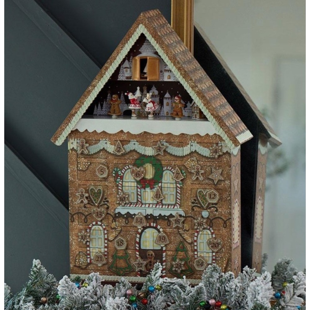 Cracker Barrel Gingerbread Musical Advent Calendar Christmas Countdown Decor NIB